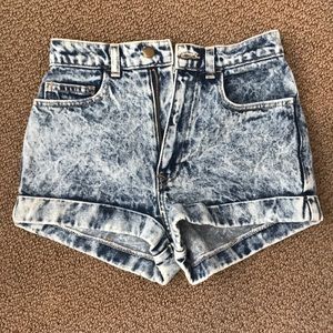 American Apparel Denim Acid Wash Jean Shorts